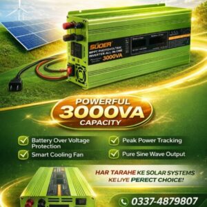 Suoer 3000VA Inverter Built-in 40A MPPT Controller ⚡ SUOER 3000VA Solar Inverter – Powerful Backup